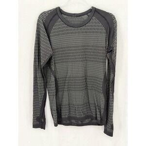 Lululemon Top Womens 12 Black Slate About That Base Layer Long Sleeve Seamless